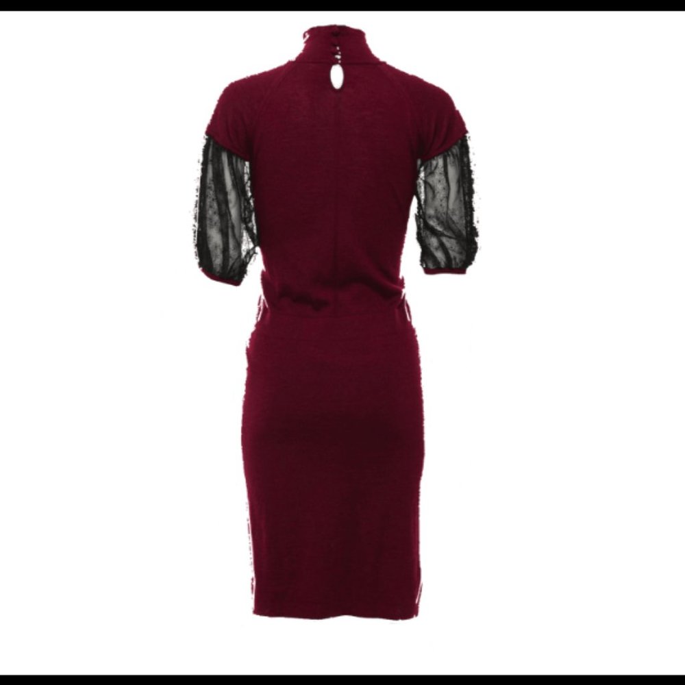 FENDI CASHMERE SILK BLEND LACE DRESS - Picture 2 of 3